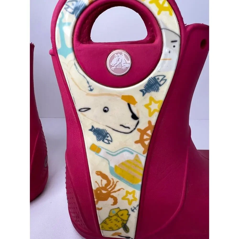 Crocs Kids' Rain Handle It Rain Boots Waterproof Kids' Shoes C6